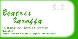 beatrix karaffa business card